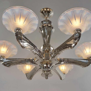 Jean Gauthier (EZAN) : Franse art deco kroonluchter 1930
