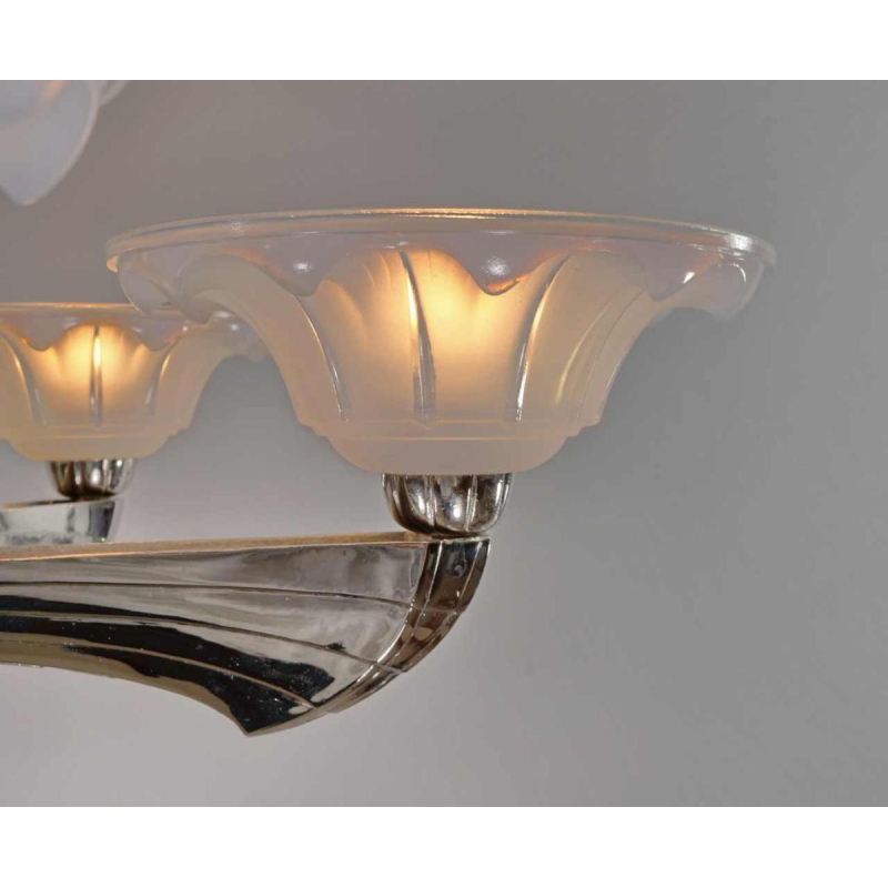 Jean Gauthier (EZAN) : French art deco chandelier, 1930 France