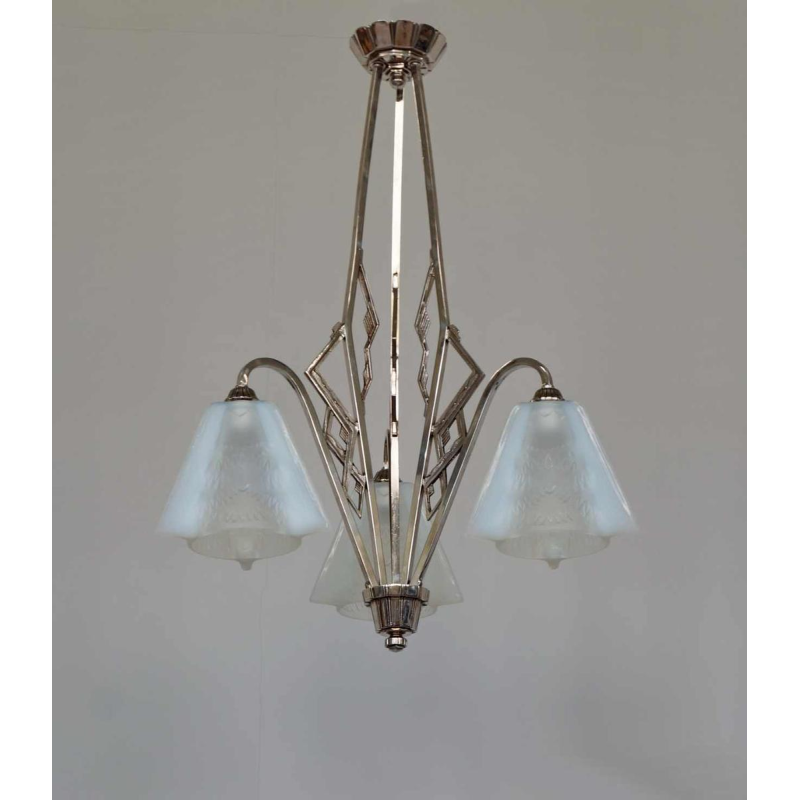 Jean Gauthier (EZAN) : Franse art deco kroonluchter 1930