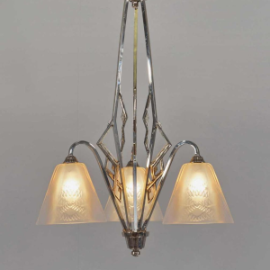 Jean Gauthier (EZAN) : Franse art deco kroonluchter 1930