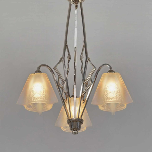 Jean Gauthier (EZAN) : Franse art deco kroonluchter 1930