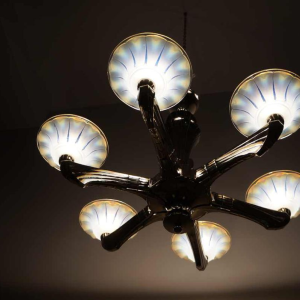 Jean Gauthier (EZAN) : French art deco chandelier, 1930 France