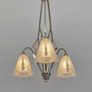 Jean Gauthier (EZAN) : Franse art deco kroonluchter 1930