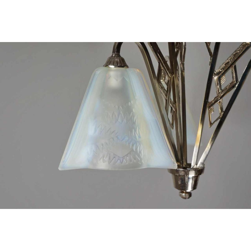 Jean Gauthier (EZAN) : Franse art deco kroonluchter 1930