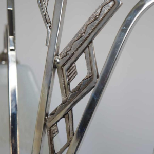 Jean Gauthier (EZAN) : lustre art déco opalescente, 1930 France