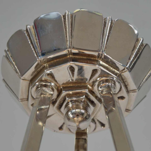 Jean Gauthier (EZAN) : lustre art déco opalescente, 1930 France