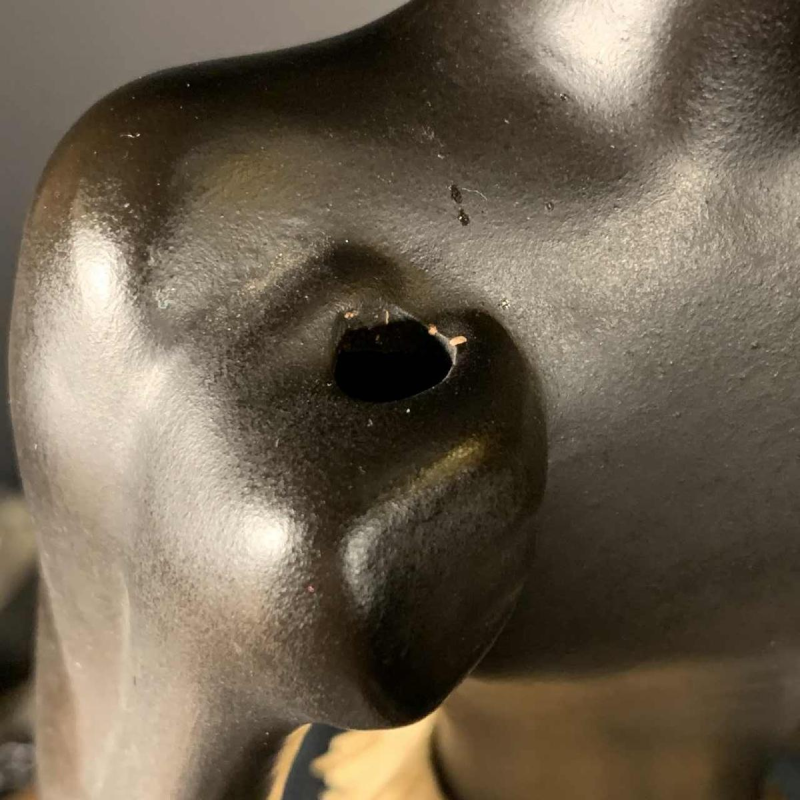 ANZENGRUBER KERAMIK, Sculpture African Watusi Naked Woman Shield, ceramic, 1950