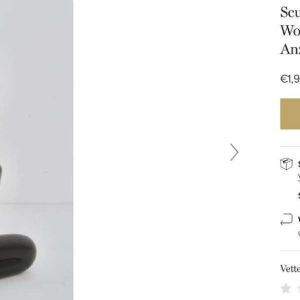 ANZENGRUBER KERAMIK, Sculpture African Watusi Naked Woman Shield, ceramic, 1950