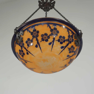 SCHNEIDER le verre Français : suspension art déco , 1920 France
