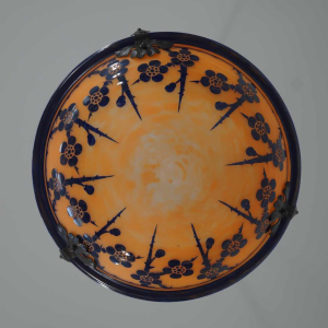 SCHNEIDER: Franse art deco hanglamp, le verre français 1920