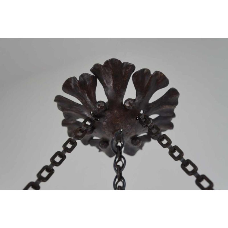 SCHNEIDER : FRENCH 1920 ART DECO PENDANT Le Verre Français cameo chandelier 1925