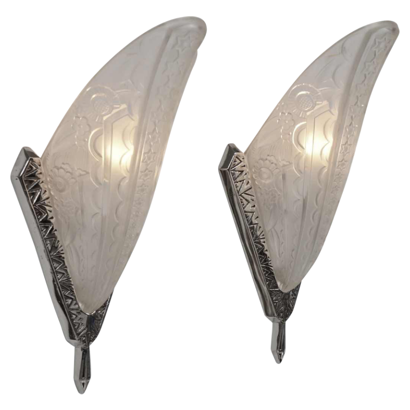 DONNA : paire d'appliques art deco, 1930 France
