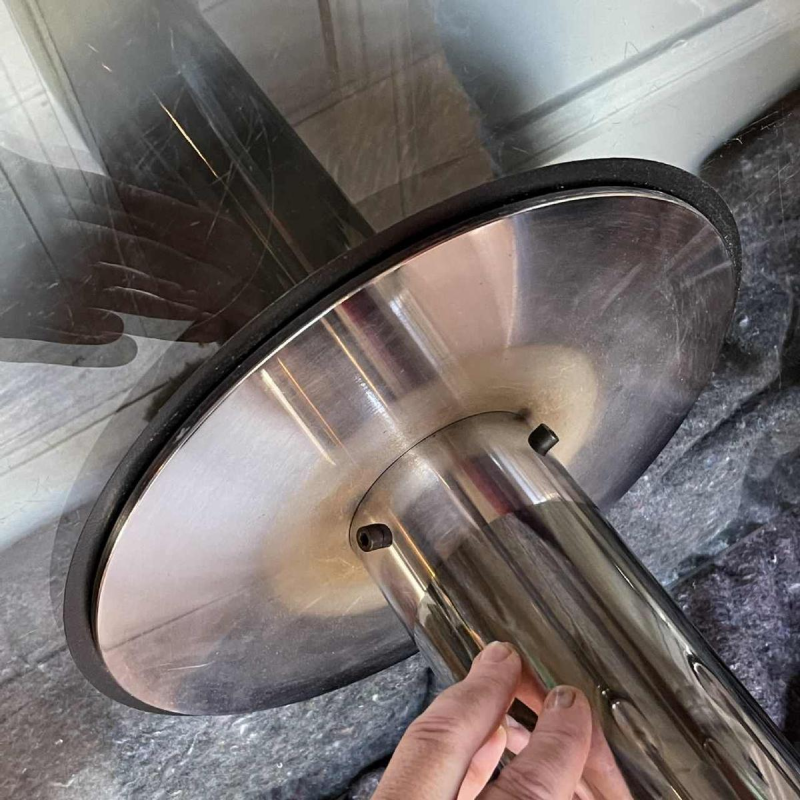 Grote vierkante salontafel, chroomstaal, design Italiaans ontwerp, 1970