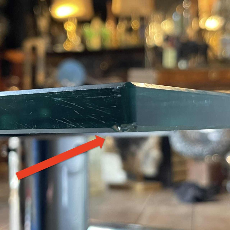 Grande table basse ou de salon carre´e en acier chromé, design italien, ca 1970