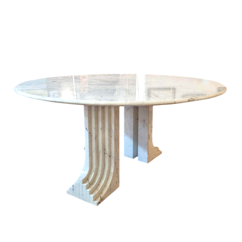 Carlo Scarpa, table en marbre de carrare, Design italien 1970s