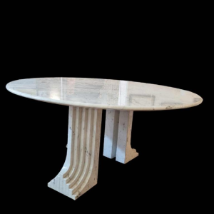 Carlo Scarpa, Carrara marble table, Italian design 1970s