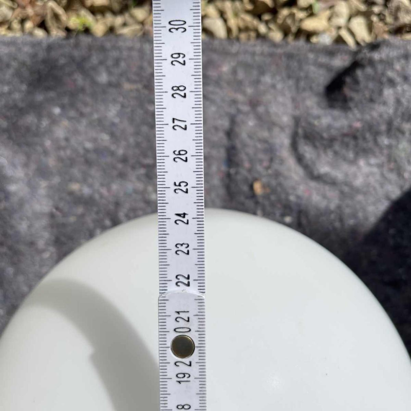 GLASHÜTTE LIMBURG, cascade suspension chandelier, 9 frosted glass balls 1970s