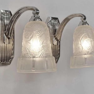 Hettier & Vincent : een paar Franse 1930 art deco wandlampen