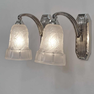 Hettier & Vincent : een paar Franse 1930 art deco wandlampen