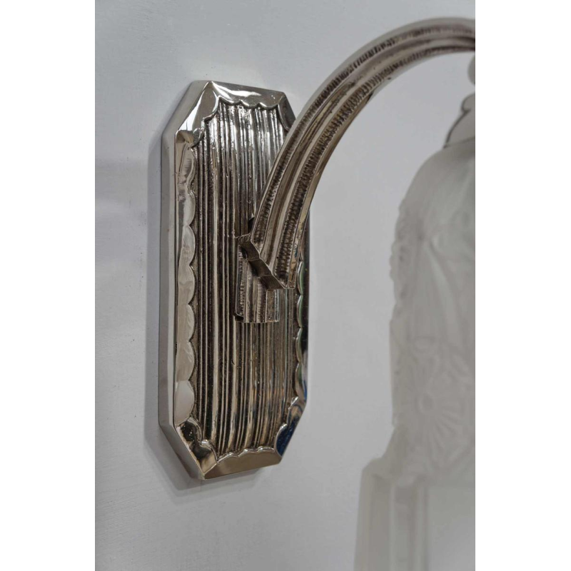 Hettier et Vincent : paire d'appliques art deco, 1930 France