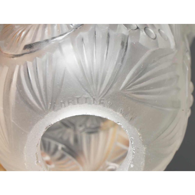 Hettier & Vincent : a pair of French art deco wall sconces, 1930 France