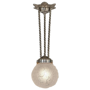 Petitot & Muller : Franse 1930 art deco hanglamp