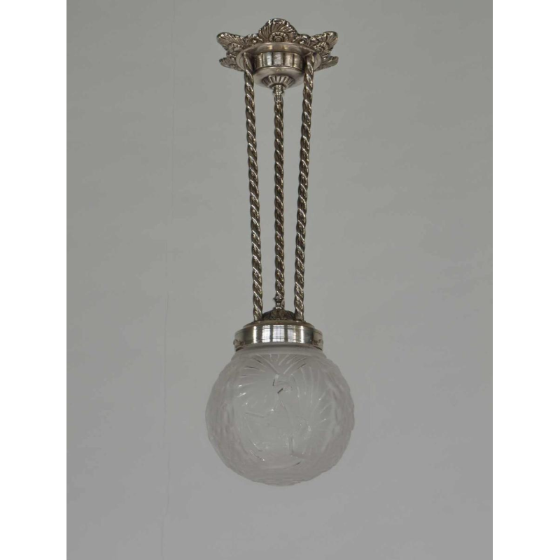 Petitot & Muller : Franse 1930 art deco hanglamp