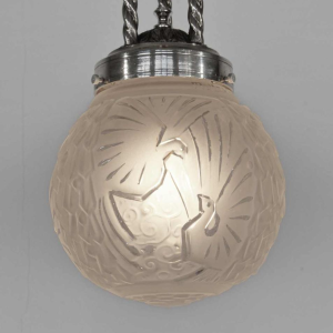 Petitot & Muller : suspension art déco. France 1930
