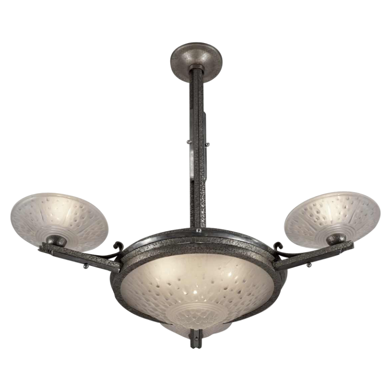 Muller freres: lustre art déco. France 1930