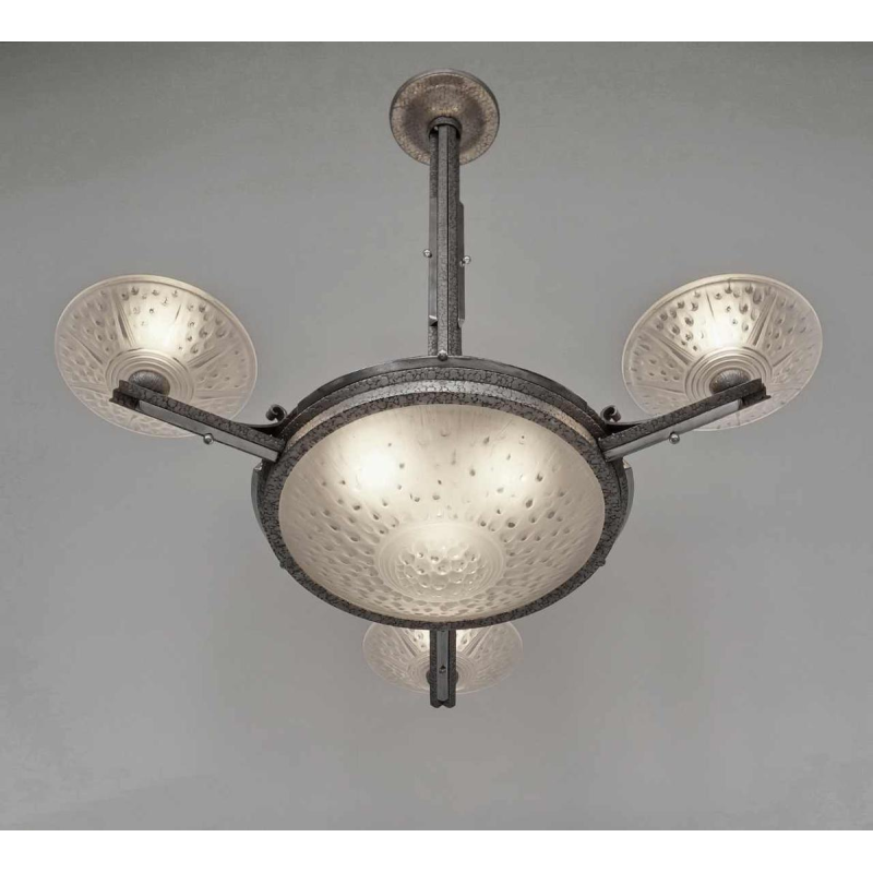 Muller freres: lustre art déco. France 1930