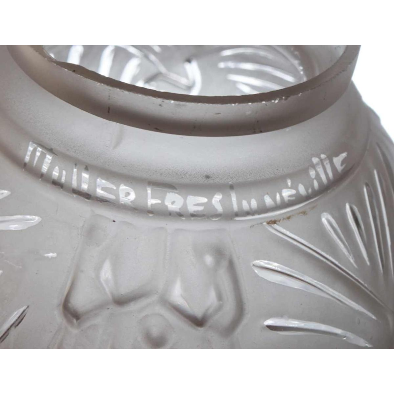 Petitot & Muller : Franse 1930 art deco hanglamp