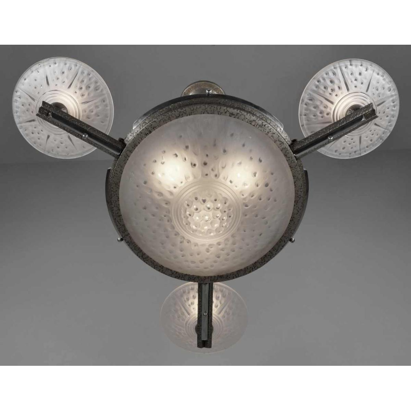 Muller freres : Franse 1930 art deco kroonluchter