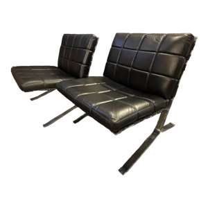 OLIVIER MOURGUE pour AIRBORNE "Joker" paire de fauteuils / lounge chairs 1960s