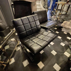 OLIVIER MOURGUE for AIRBORNE "Joker" pair of lounge chairs / armchairs 1960s