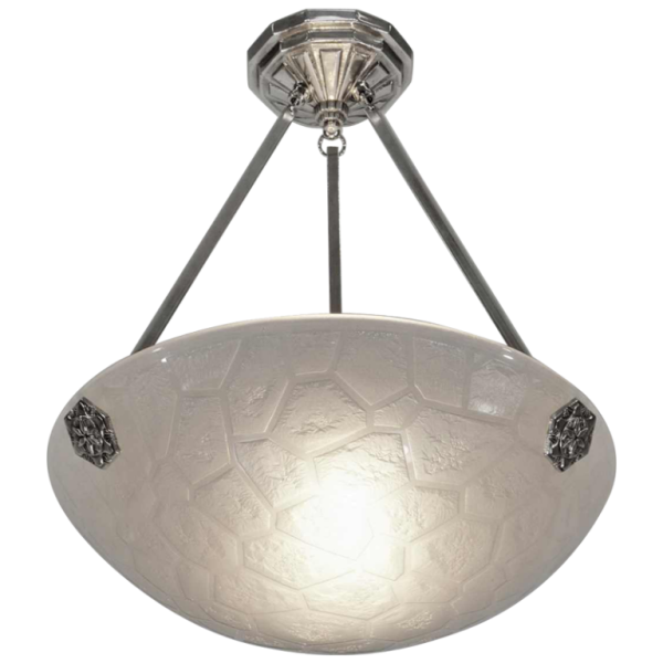 Noverdy : French art deco pendant ... 1930 chandelier France