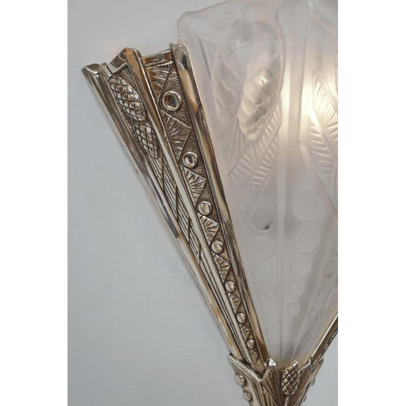 NOVERDY : paire d'appliques art déco , 1930 france