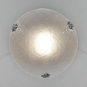 Noverdy : suspension art déco en verre gravé à l'acide, France 1930