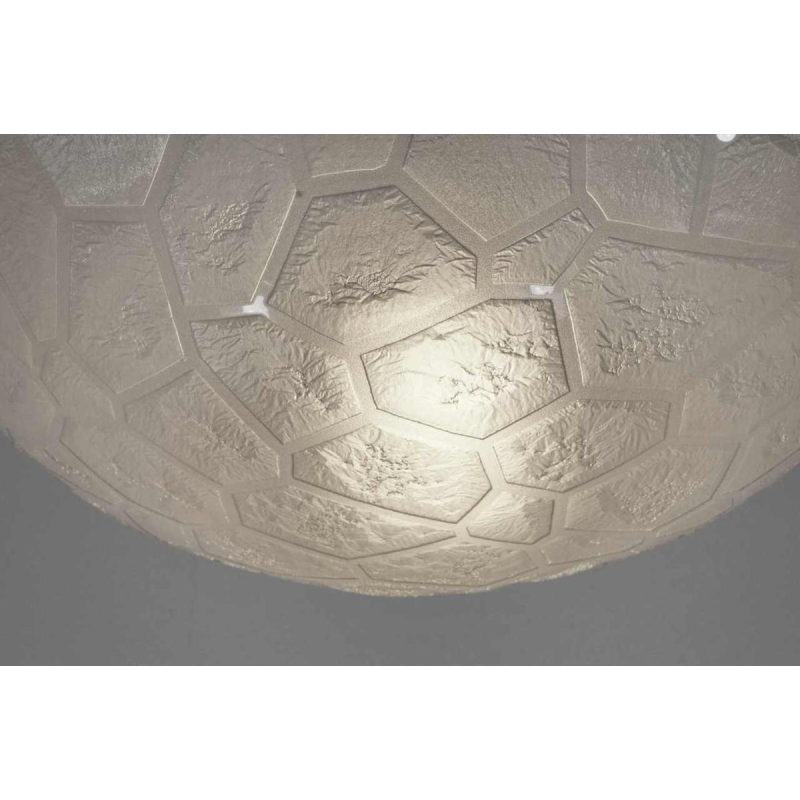 Noverdy : suspension art déco en verre gravé à l'acide, France 1930