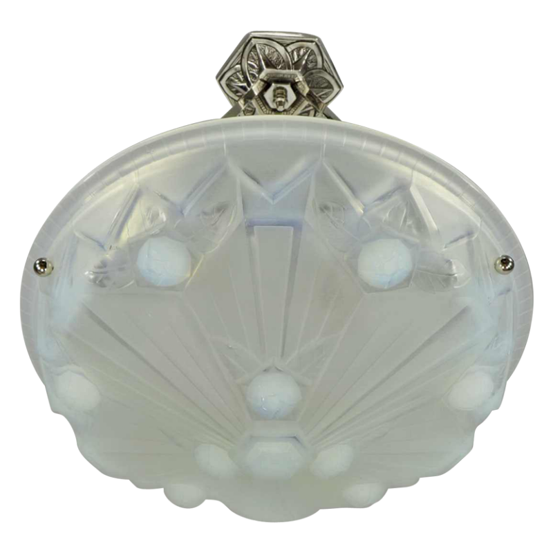 Jean Gauthier EJG : French art deco pendant ... 1930 chandelier France