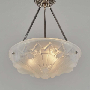Jean Gauthier EJG : French art deco pendant ... 1930 chandelier France