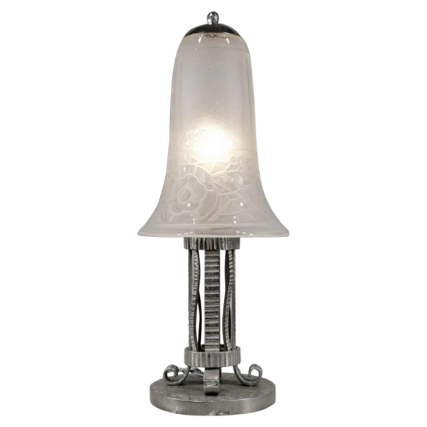 H.Fournet & A.Delatte : lampe art déco. France 1930