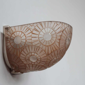 Simonet frères : exceptional pair of French art deco wall sconces, 1930 France