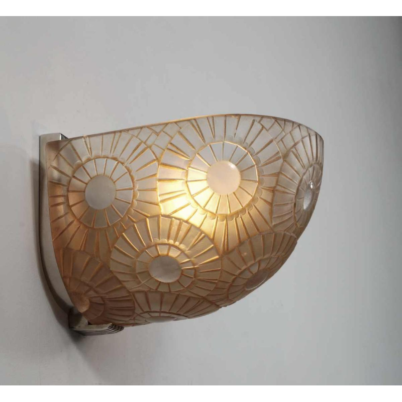 Simonet frères : een paar Franse 1930 art deco wandlampen