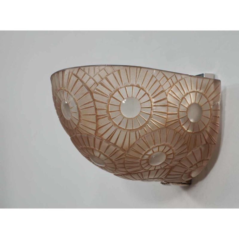 Simonet frères : paire d'appliques art deco, 1930 France