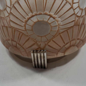 Simonet frères : exceptional pair of French art deco wall sconces, 1930 France