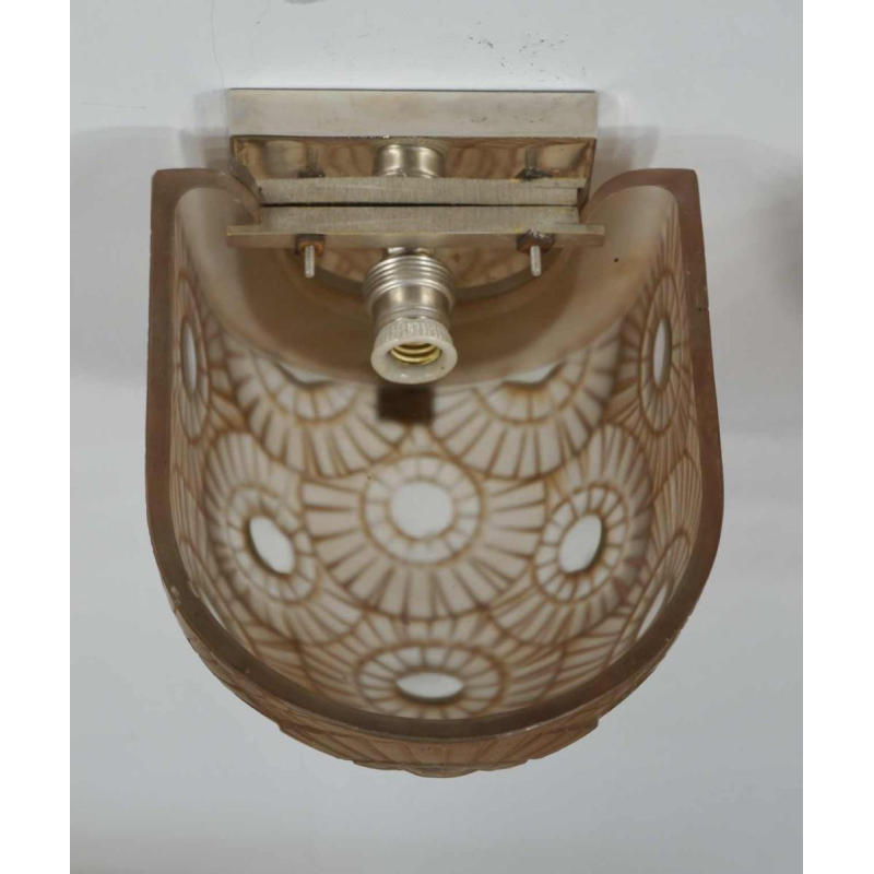 Simonet frères : een paar Franse 1930 art deco wandlampen