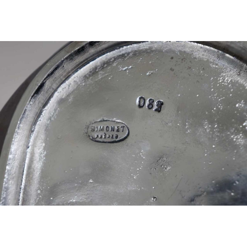 Simonet frères : exceptional pair of French art deco wall sconces, 1930 France