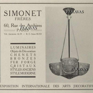 Simonet frères : paire d'appliques art deco, 1930 France