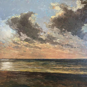 Marcel Leruth “Avond in Oostende”, olieverf op doek, 20e eeuw