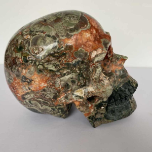 Vanitas' sculpture of a mushroom jasper skull, 21st c